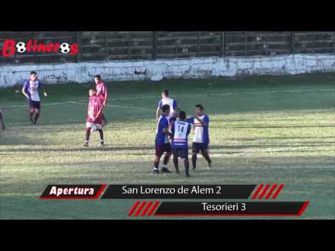 Torneo Apertura: San Lorenzo de Alem 2 vs Tesorieri 3
