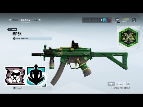 RAINBOW SIX SIEGE - Oxygen Esports Weapon Skin - MP5K Mute/Wamai Operation Crimson Heist #200