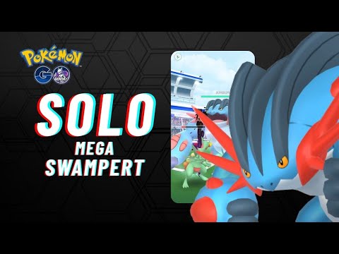 MEGA SWAMPERT Solo Raid (com ONDA de LAMA) no Pokémon GO 