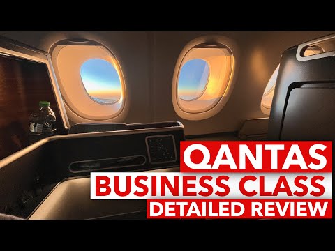 NEW Qantas A380 Business Class review - Los Angeles to Sydney Video