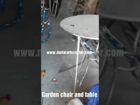 Glass Mild steel round Wrought Iron Dining Table Set Of 4