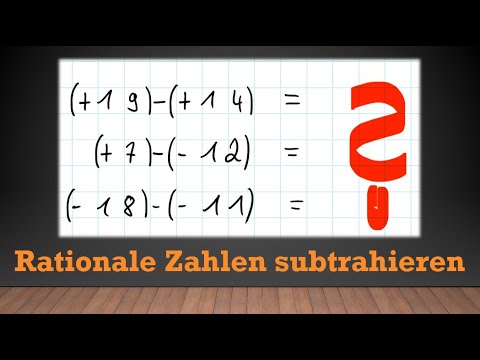 Rationale Zahlen und ganze Zahlen subtrahieren | Mathe einfach erklärt!