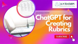 ChatGPT for Creating Rubrics #aiforteachers #chatgptforteachers #aiineducation