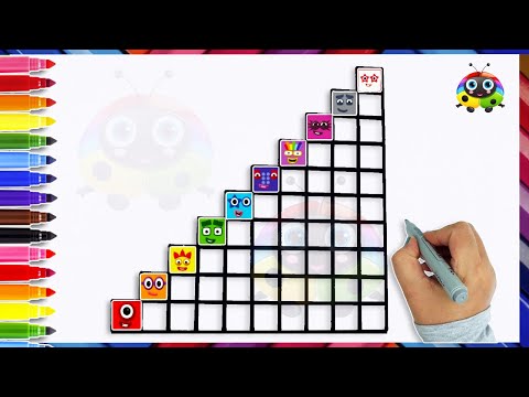 NUMBERBLOCKS 1 TO 10 | Drawing & Coloring Tutorial For Kids | NUMBERBLOCKS Coloring Pages  Art Start