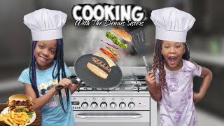 How To Cook Homemade Hamburger's 🍔🍴| Cooking With The Dennis Sisters | Kids Cooking Vlog