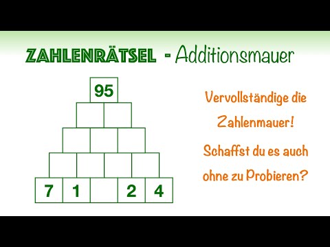 Kannst du diese Zahlenmauer der Addition lösen? | Zahlenmauer 5 Reihen