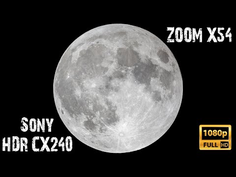 Moon Capture From The Earth With Sony Camera HDR Zoom X54 FHD ZEISS Wide Lens 9.2 Mega Pixels !!!!!!