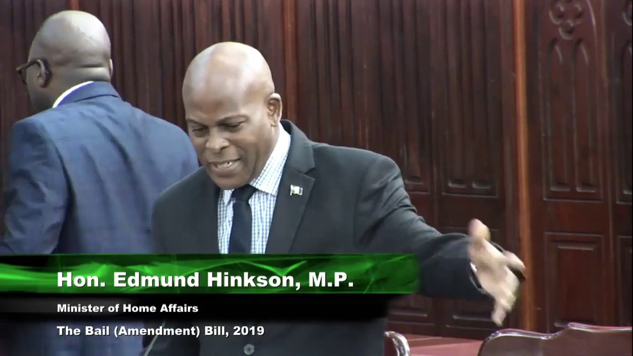 Edmund Hinkson at The 34th Sitting of The House Of Assembly
