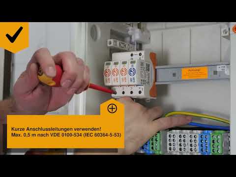 Montage Überspannungsableiter V20 – OBO Bettermann