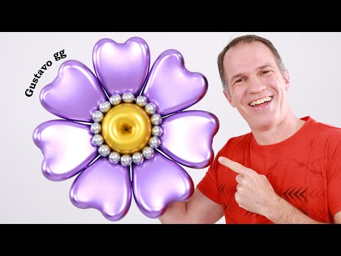 FLOR MUY FACIL Y BELLA 🌸😁 como hacer flores con globos 🌸 flores en distorsion - globoflexia