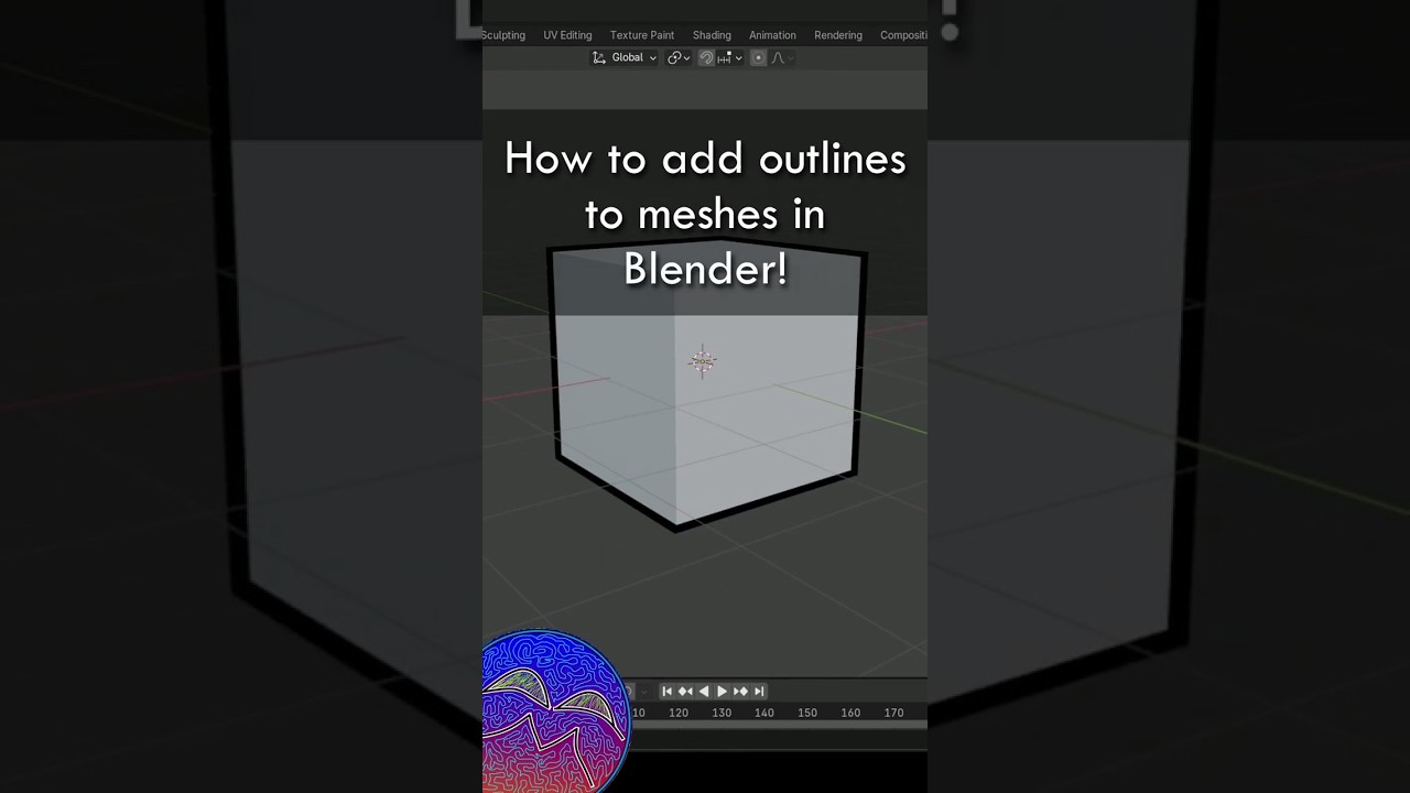 How to Add Outlines to Meshes in Blender #blender #tutorial #blendertutorial