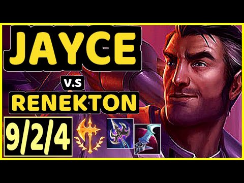 SUMMIT (JAYCE) vs RENEKTON - QUADRAKILL 9/2/4 KDA TOP GAMEPLAY - KR Ranked GRANDMASTER