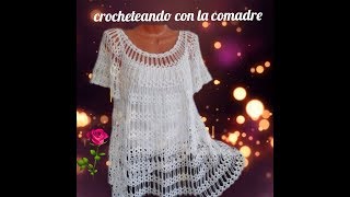 tutorial blusa o vestido abanicos encadenados 1a parte