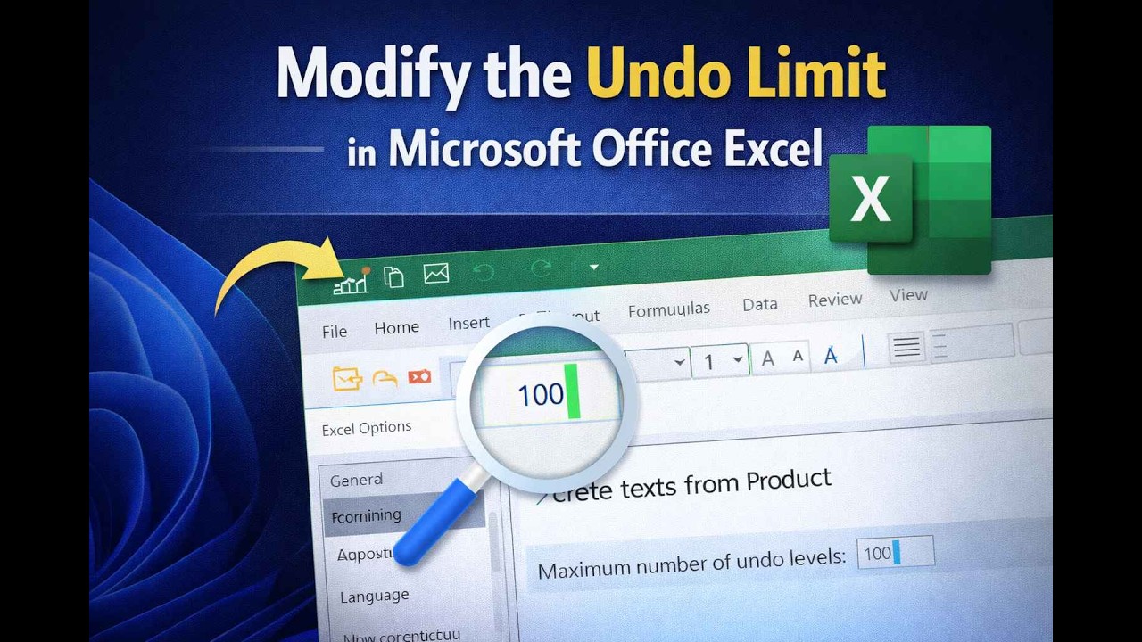 How to Modify the Undo Limit in Microsoft Office Excel | GearUpWindows Tutorial