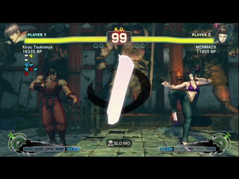 Kiryu Tsukimiya [Guy] vs MENMA29 [Juri] SSF4 Japanese Online Ranked Matches - TRUE-HD