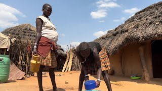 African village local way of Making local brew in the village