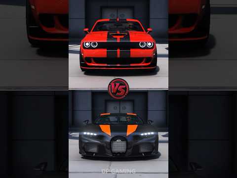 Dodge Challenger vs Bugatti Chiron Super Sport battle! Who will win? 😎