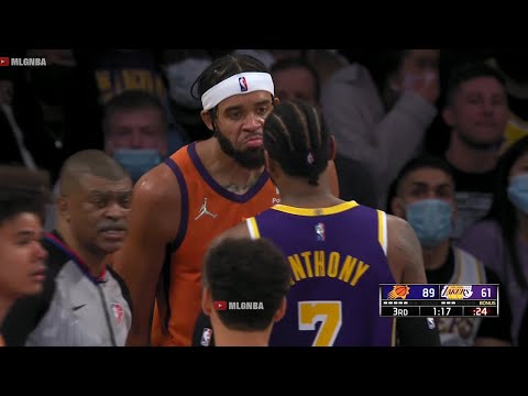 Carmelo Anthony talk sh*t to JaVale McGee down 28 👀 Lakers vs Suns