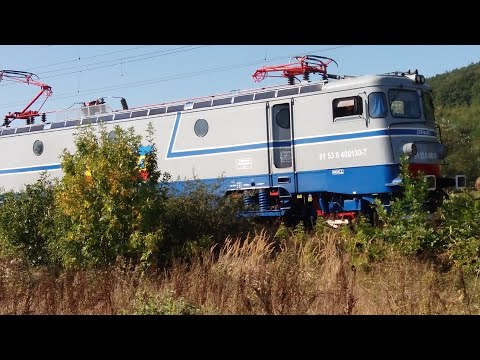 CFR Marfa Class 40 locomotive and goods train Butoiesti Romania September 2016