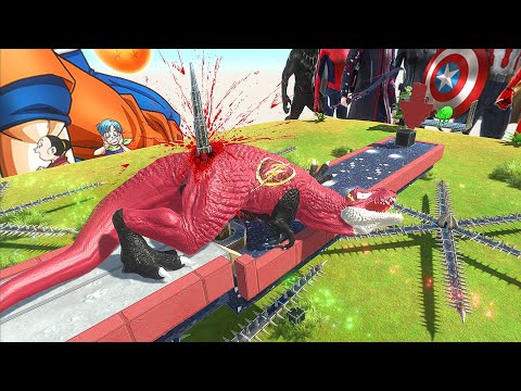 Piercer Traps who crossed to eat the green pig - Animal Revolt Battle Simulator ARBS