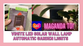 LAZADA FINDS VIMITE LED SOLAR WALL LAMP OUTDOOR WATERPROOF AUTOMATIC GARDEN LIGHTS UP DOWN LIGHTING
