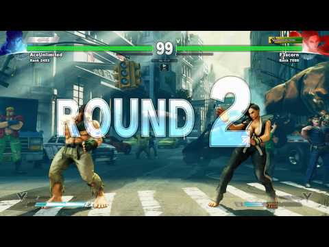 SFV~ Ryu (AceUnlimited) vs. Laura (F3scorn) HD