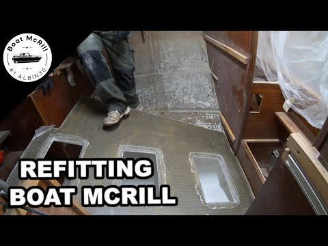 Finally time to put in the new cabin sole - Boat McRill DIY project
