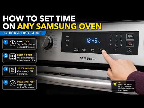 How to SET TIME on ANY Samsung Oven Range (Touch Pad OR Smart Knob Clock Reset)