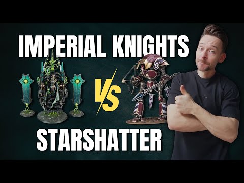 Necron Startshatter Arsenal Takes on Imperial Knights in EPIC Warhammer 40K Battle