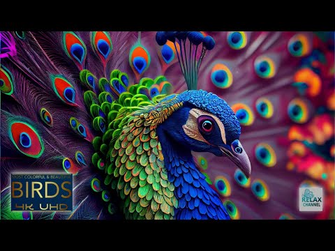 World's Most Colorful & Beautiful Birds Songs, Relaxing Music and Nature  in 4k UHD