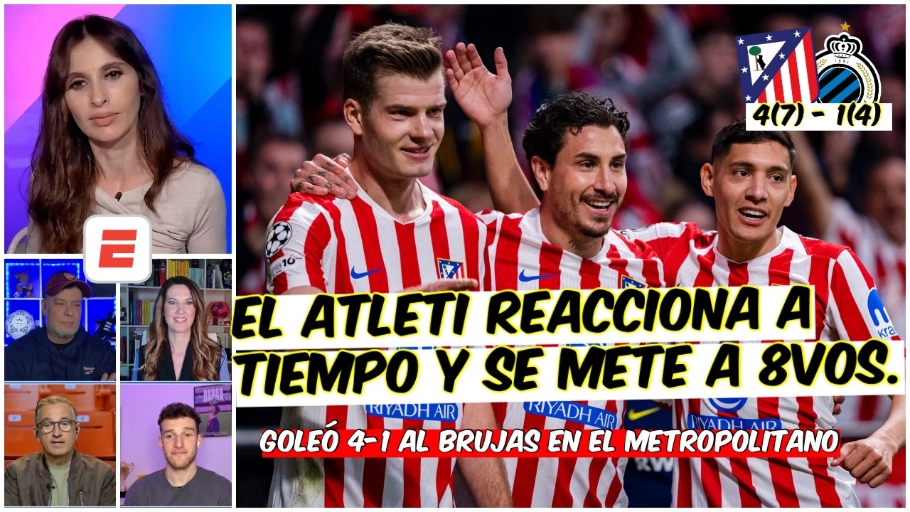 Atlético Madrid GOLEA al Brujas y se mete a OCTAVOS de la Champions gracias a SORLOTH | Exclusivos
