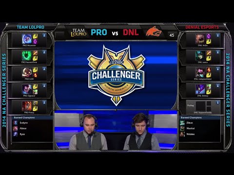 Team LoL Pro vs Denial eSports | Game 1 QuarterFinals S4 NACS #2 Summer 2014 Playoffs | PRO vs DNL