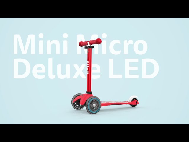 Самокат MICRO серии Mini Deluxe LED" – Темно-синий"
