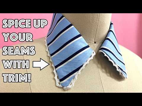 Anastasia Chatzka tutorial showing how to sew trim into a garment seam