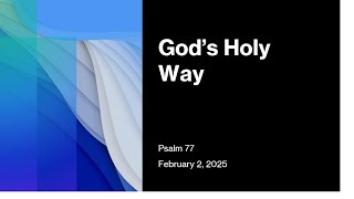 God's Holy Way