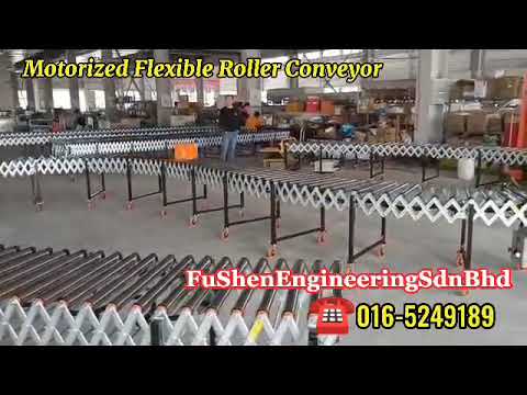 FUSHEN Motorized Flexible Roller Conveyor 