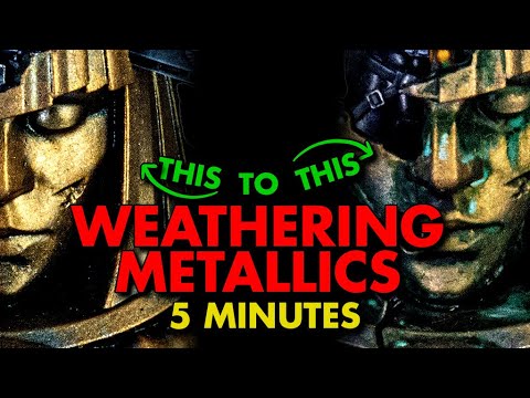 How to Paint real Verdigris, Rust & Moss on Miniatures - Super Easy with Dirty Down