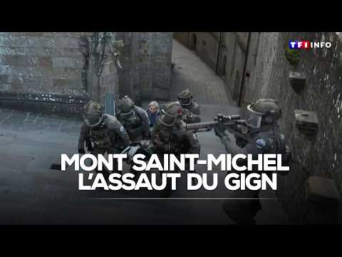 L'assaut spectaculaire du GIGN au Mont Saint-Michel lors d'un exercice grandeur nature｜TF1 INFO