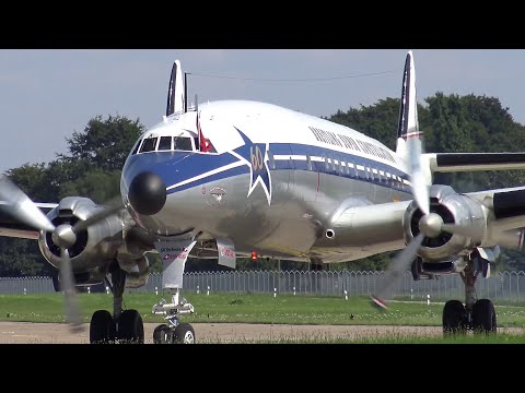 Lockheed Super Constellation «Star of Switzerland» // Takeoff from Hamburg Airport