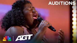 Lachuné: Small town singer STUNS the judges with &quot;Yellow&quot; by Coldplay | Auditions | AGT 2023