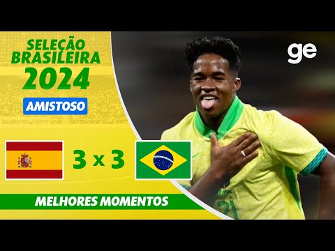 Gols e lances de Espanha x Brasil
