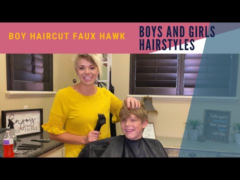 Trendy faux hawk boys haircut that actually works video thumbnail