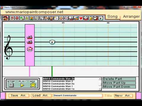 Mario Paint Composer - Mega Man 10 - Desert Commando (Commando Man's stage)