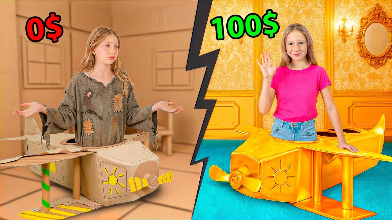 Nastya - CARDBOAD TOYS VS EXPENSIVE TOYS