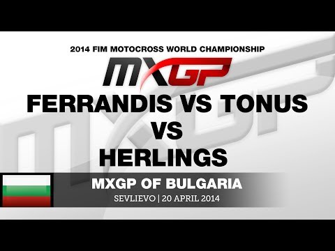 MXGP of Bulgaria 2014 Ferrandis vs Tonus vs Herlings - Motocross