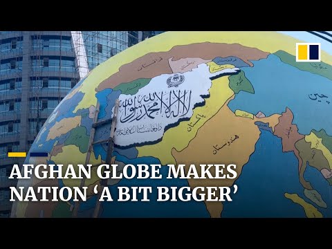 Afghan capital Kabul debuts hand-painted landmark featuring Taliban symbolism