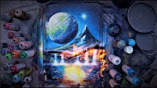 Oasis Spray Paint Art By Skech Clipggcom