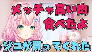 ジユと高いお肉を食べたナリちゃん【ヤンナリ切り抜き/日本語/にじさんじ】