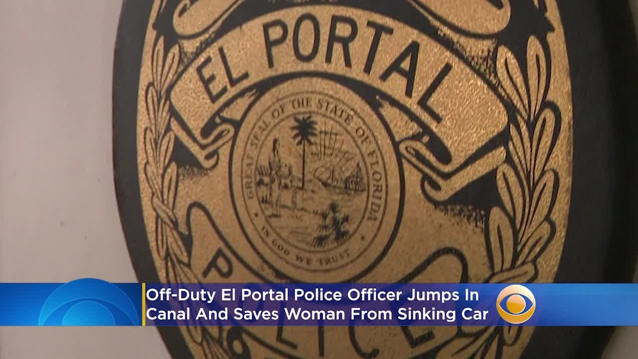 Off-Duty El Portal Police Officer Jumps In Canal, Saves Woman From Sinking Car