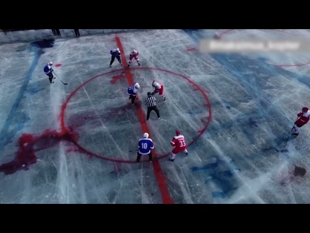 На льду озера Байкал прошёл необычный хоккейный матч